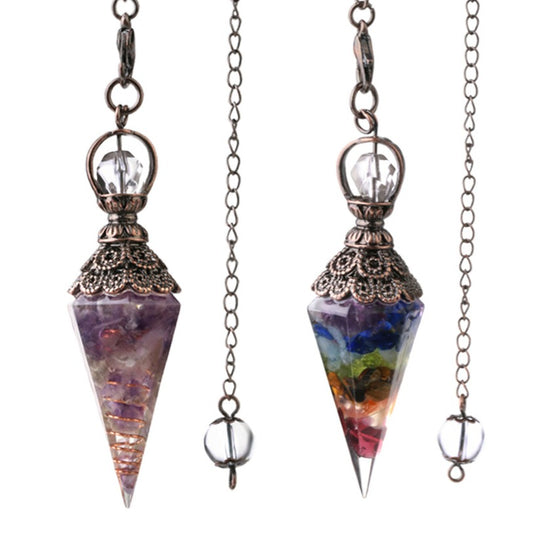 Chakra Healing Pendulum Crystals - MoonlightMysticVibes.com