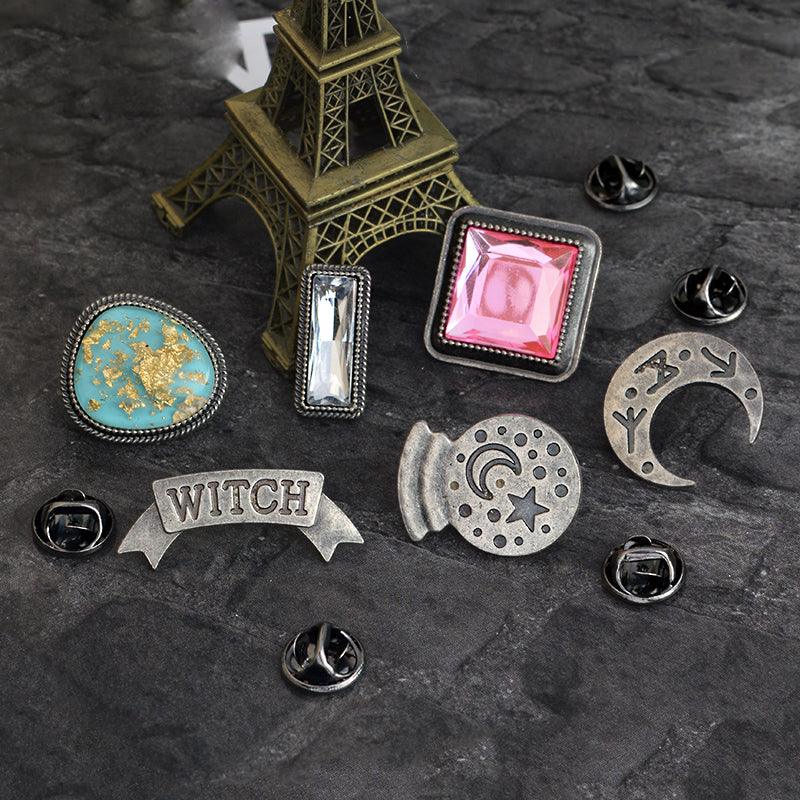 6PCS/SET Witch badges - MoonlightMysticVibes.com