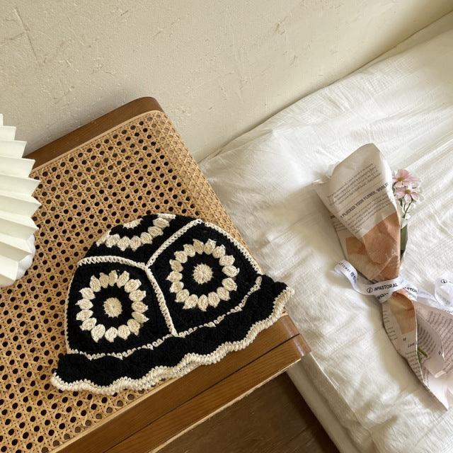 Handmade Flower Crochet Bucket Hat * - MoonlightMysticVibes.com