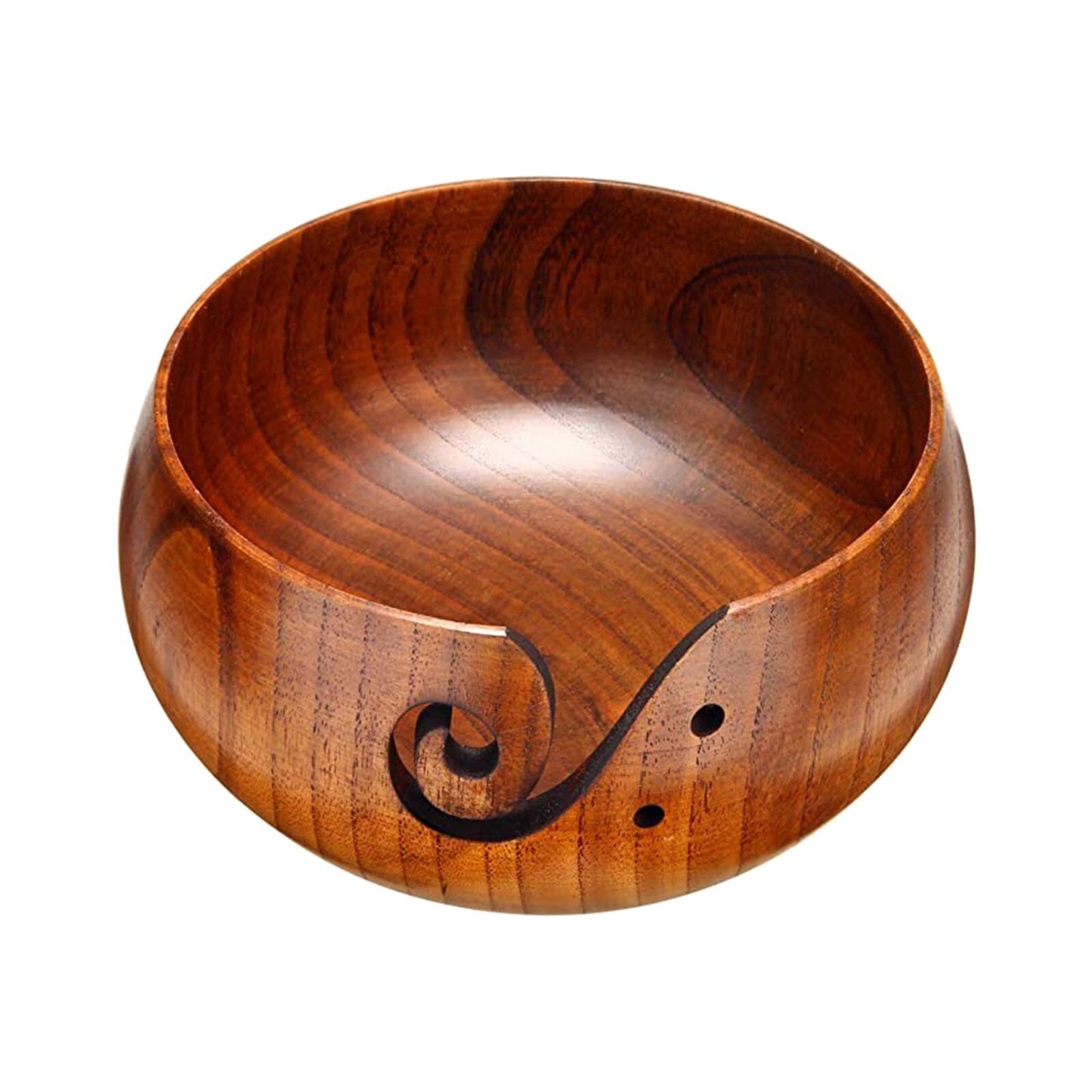 Natural Wooden Yarn Bowl * - MoonlightMysticVibes.com