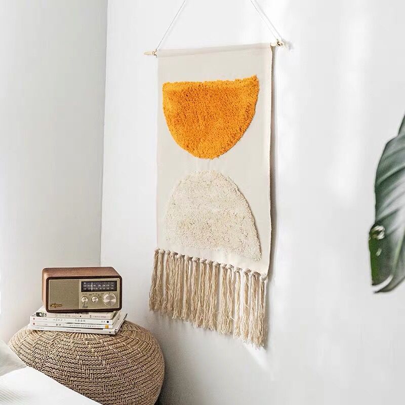 Tufted Tapestry /Hand Knotted Wall Hanging Macramé * - MoonlightMysticVibes.com