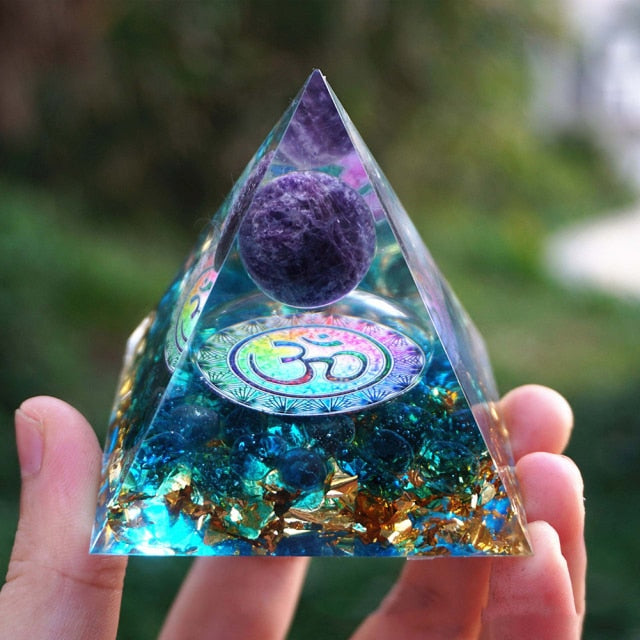 Energy Generator Orgonite Pyramid Healing Natural Crystal * - MoonlightMysticVibes.com