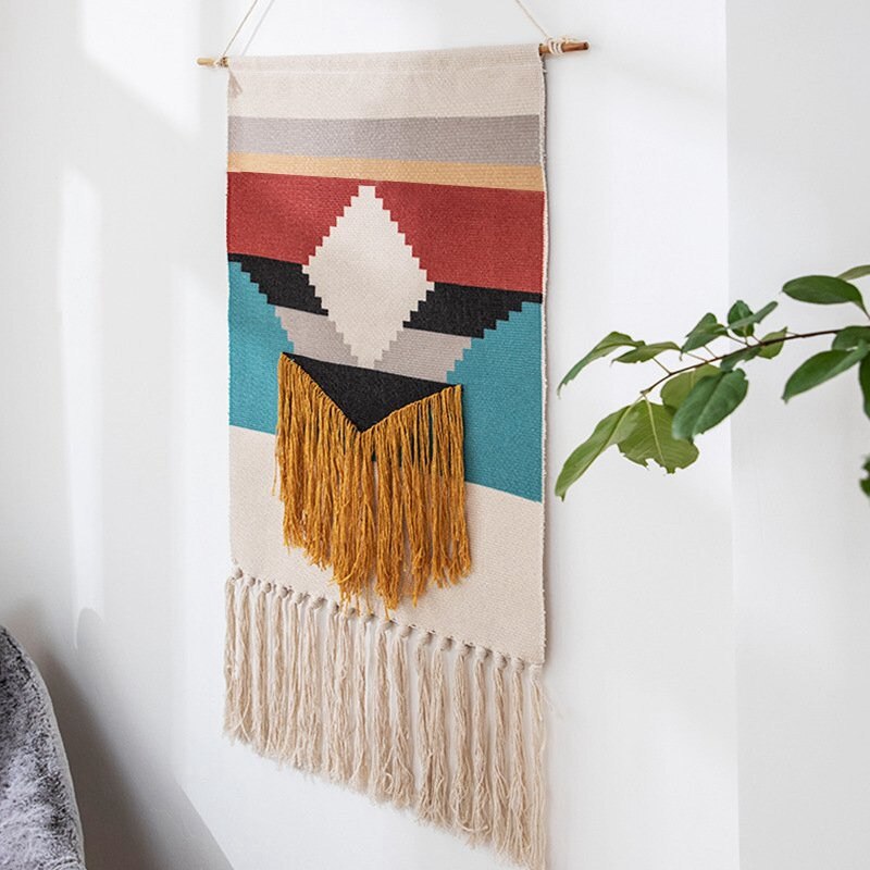 Tufted Tapestry /Hand Knotted Wall Hanging Macramé * - MoonlightMysticVibes.com