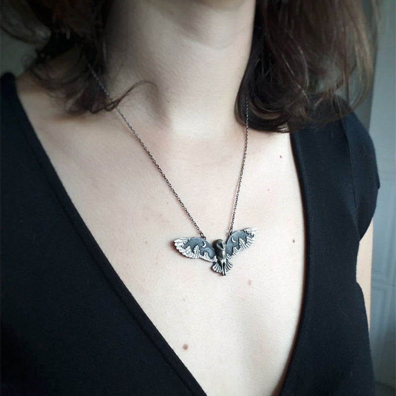 Owl Witch Charm Pendant Necklace * - MoonlightMysticVibes.com
