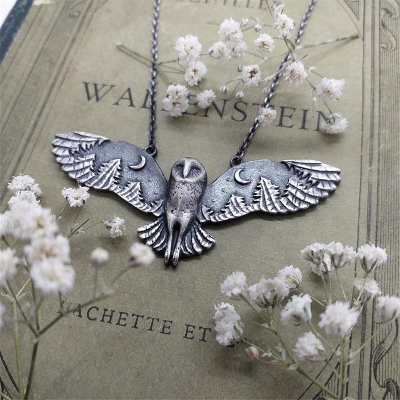 Owl Witch Charm Pendant Necklace * - MoonlightMysticVibes.com