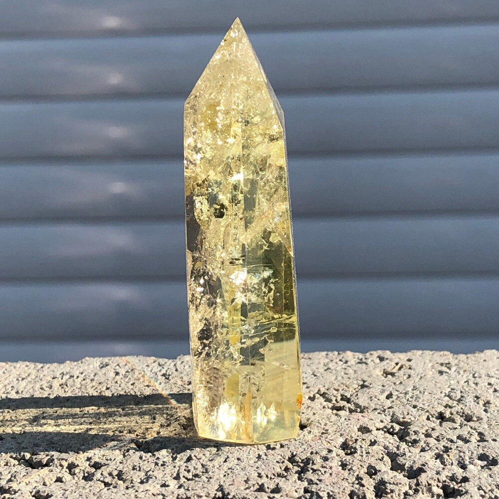 Natural Citrine Crystal Obelisk Wand Point Healing * - MoonlightMysticVibes.com