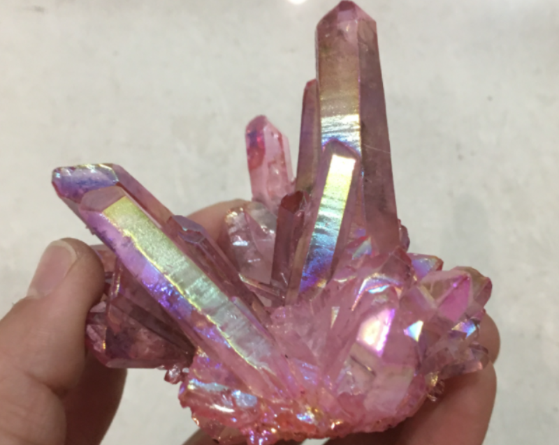 43g Purple Flame Aura Quartz Crystal * - MoonlightMysticVibes.com