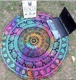 Mandala Elephant Round Tapestry - MoonlightMysticVibes.com